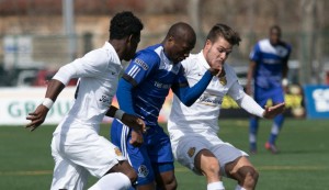 Sainey Nyassi and PC (Photo: FC Edmonton)