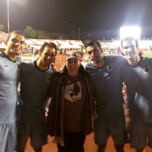 Pablo Camps, Juliano Vicentini, my wife, Tiago Calvano, & Cristiano Dias (Photo: Daniel Casey)