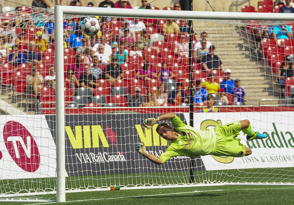July 05, 2015: Ottawa Fury versus Jacksonville Armada FC in week 11 of the NASL at TD Place Stadium in Ottawa, ON. The Fury winning 2-0 thanks to goals from Mason Trafford and Tom Heinemann whilst they extended their league record shutout streak to 616 minutes.