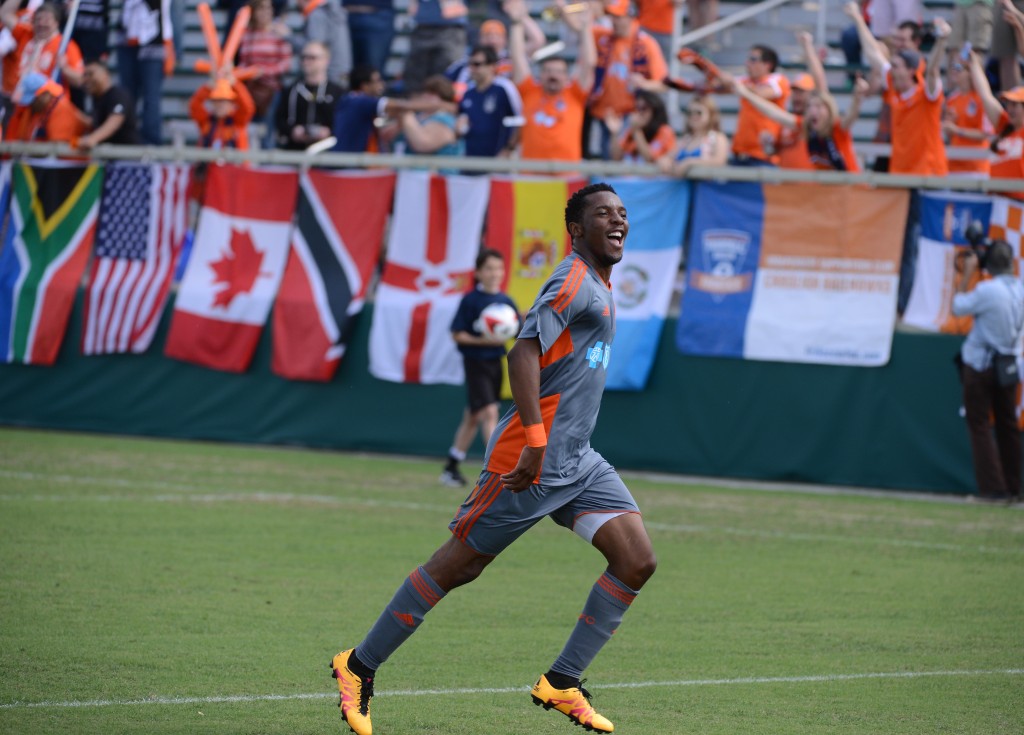 Apr 2, 2016; Cary, NC, USA; The Carolina RailHawks hosted Minnesota FC in a spring season NASL match at Wake Med Soccer Park. Mandatory Credit: Rob Kinnan-Carolina RailHawks.