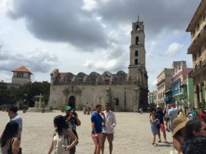 A plaza at the end of the Golden Mile