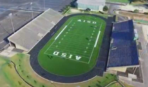 Burger Stadium is 15 minutes from downtown, but owned by the school district